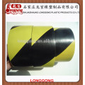 Negro / amarillo cinta de pvc de advertencia / tubo de pvc cinta de embalaje / cinta de barrera